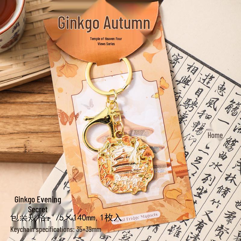 

Original Design Beijing Elements Keychain & Bag Charm: Small Car Keyring Pendant Gift