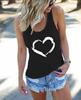 Women's Summer Heart Print Spaghetti Strap Vest
