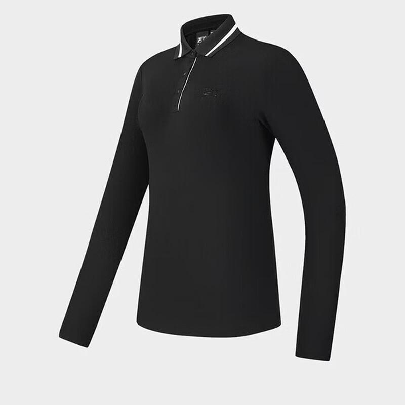 FILA Women s Ruoning Yin Golf Knit Long-Sleeve Polo Shirt M