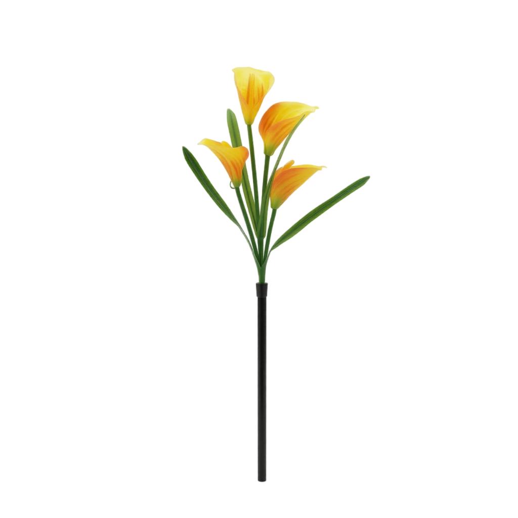Solar Powered Artificial Flower Garden Light Outdoor Decorative Lawn Lamp with Stake for Patio Yard Pathway Landscape Lighting