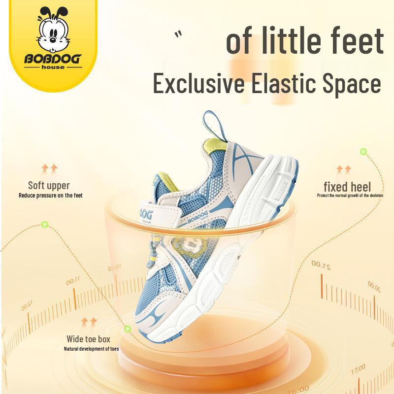 Babudou Kids' 2023 Autumn Mesh Breathable Velcro Toddler Sports Shoes