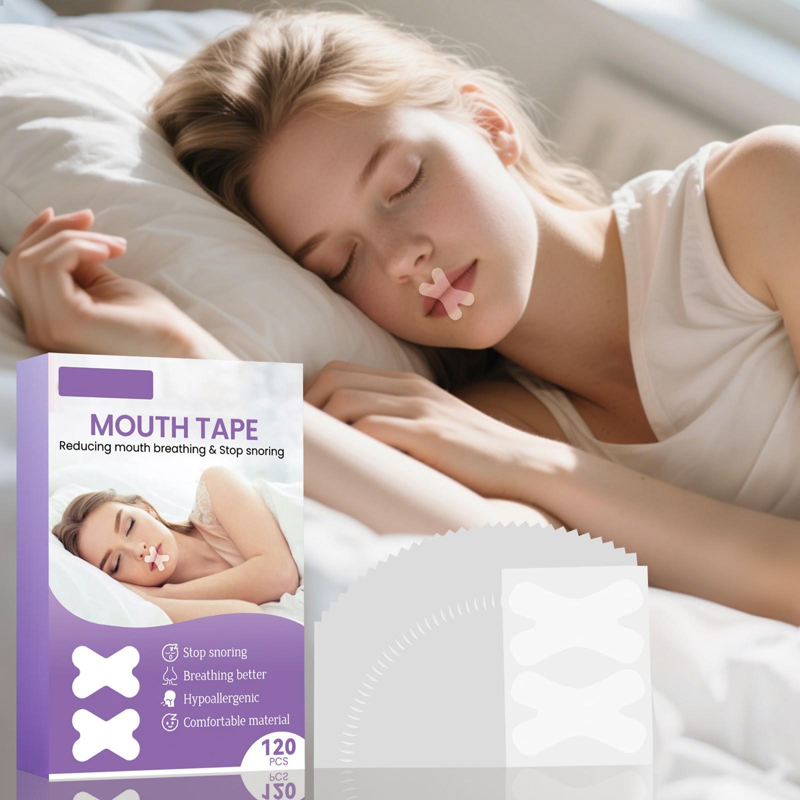 Патчи для сна, -патчи для сна от храпа, Патчи для глубокого сна для взрослых для коррекции открывания рта, Подходят как для мужчин, так и для женщин, 120 шт./коробка One Size