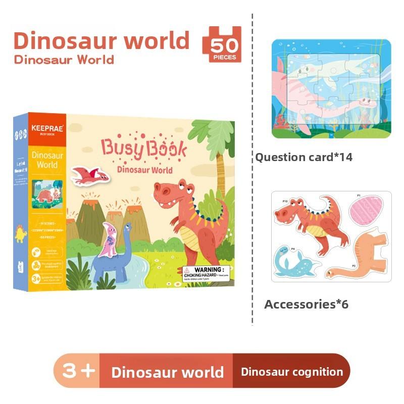 

Занятая Монтессори Книжка для малышей Морской мир Бумажные игрушки Пазл Обучение Творчество Dinosaur World