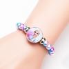 Princess Series Bracelet For Children Creative Cartoon Image Rainbow Beads Adjustable Wristband