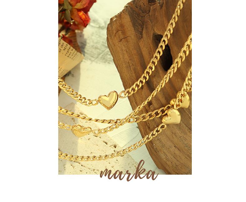 18K Gold Clavicle Chain Pendant Necklace - Trendy European & American Titanium Steel Jewelry for Women