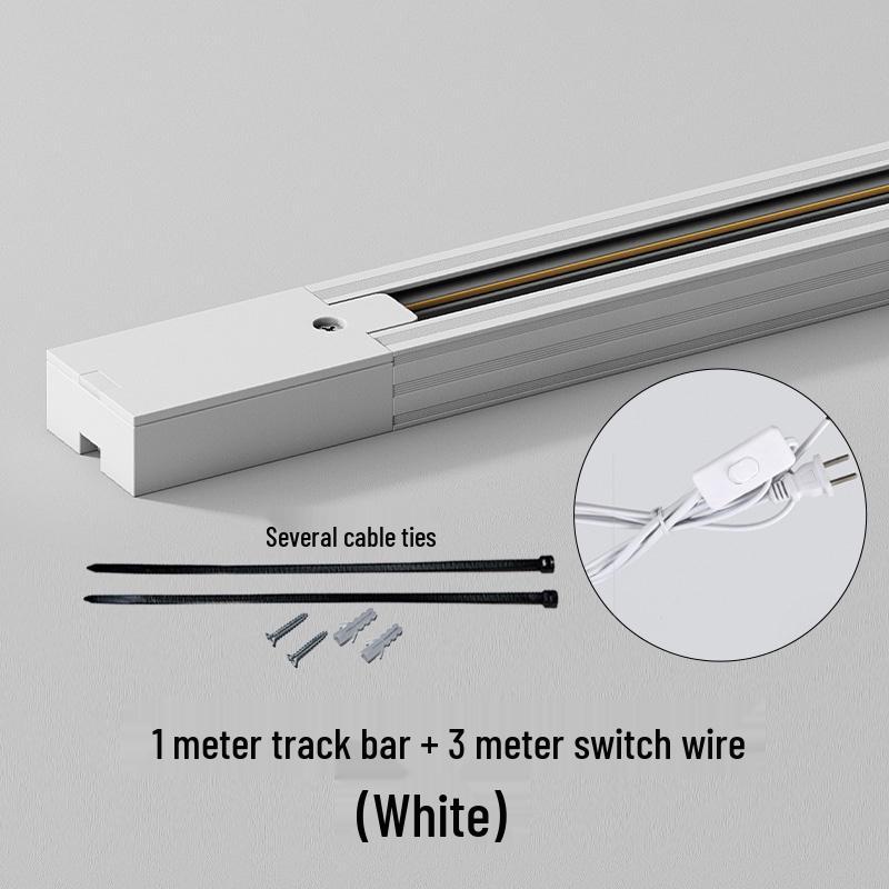 Copper Rail LED Plant Spotlight: Universal Aluminum Track Light Connector, 0.5m Rail