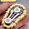 Finger Chain Fidget Spinner: Mechanical Metal Gear Linkage Stress Reliever