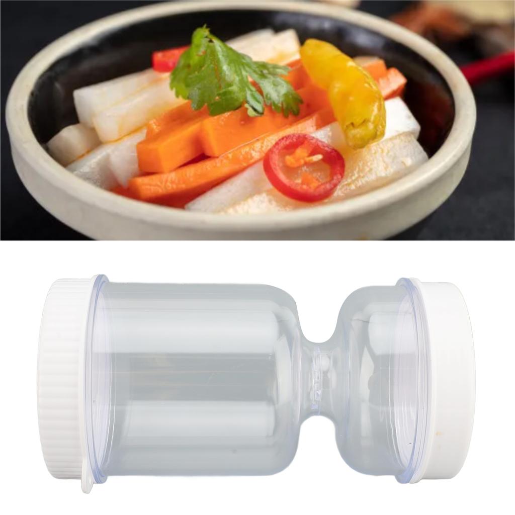 Gurkenglas 50oz Oliven Sanduhrglas Auslaufsicheres Gurkensaft Trennglas Gurken Flip Glas für Gewürzgurke Jalapeno Trocken Nass Trenner