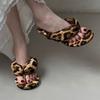 Fashion Wedges Women Slippers Clip Toe Fashion Cotton Shoes Dress Designer Woman Heeled Shoes 2025 Autumn Luxury Brand Ladies Zapatos