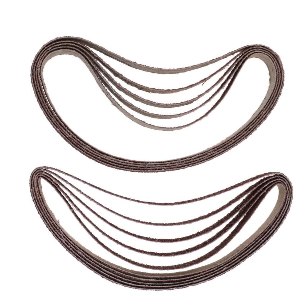 10 Assorted Sanding Sander Belts 330x10mm, 762x25mm, 457x13600 GRIT