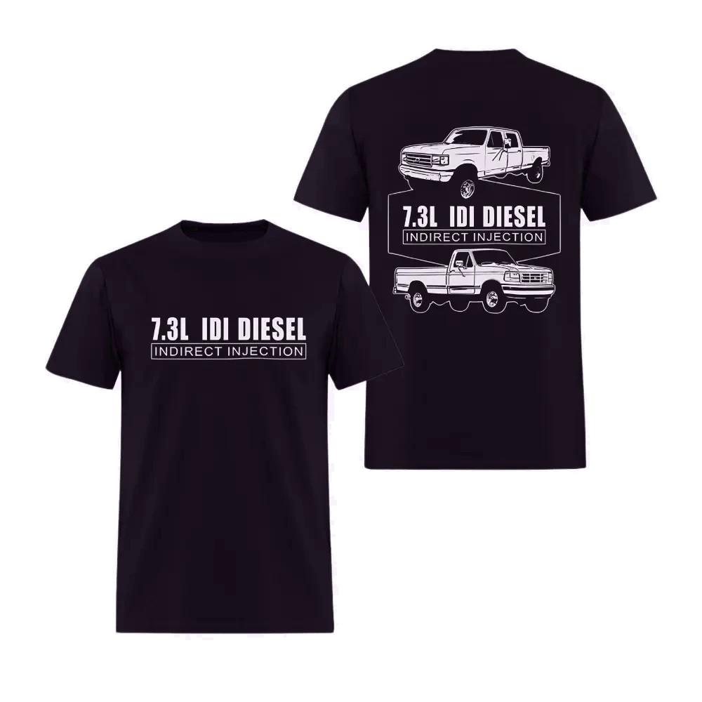 7.3 IDI Diesel Truck 2-Sided Vintage Line Art Classic Pickup Tee Unisex T-Shirt S