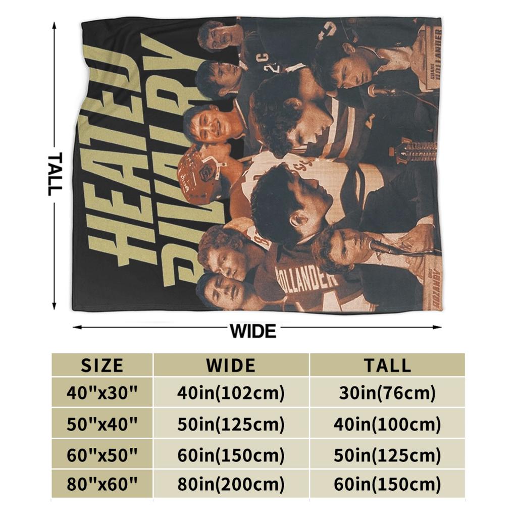 Heated Rivalry Humorous Blanket Soft Velvet Healing Gift Hollander and Ilya Rozanov Throw Blankets Bedding Throws