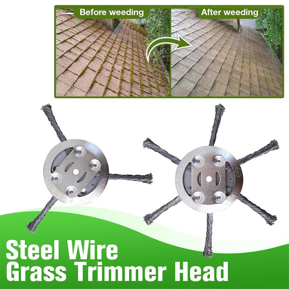 Steel Wire Grass Trimmer Head 2025 New String Trimmer Replacement Head, Wire Weed Trimmer Head Weed Remover Tool for Lawn Mower