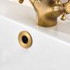 Bathroom Vessel Pop Up Sink Drain Strainer, Flip Top Stopper for Lavatory Basin, Antique Brass Pop Up Sink Overflow Cover