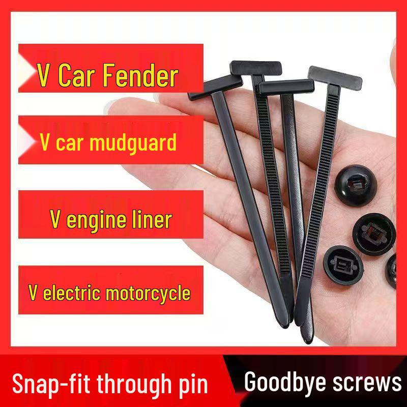 Black Multifunctional Cable Tie Strap with Buckle and Nail Fastening