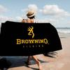 Asciugamano da Spiaggia in Microfibra con Logo B-Browning Assorbente Asciugatura Rapida Morbido per Yoga Nuoto Resort Escursionismo