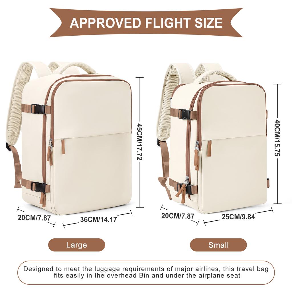 Flyvesekk, Ryanair Kabinryggsekk 40x20x25 Vesk 45x36x20 Forretningsreise Ryggsekk, Bærbar PC Vanntett Ryggsekk