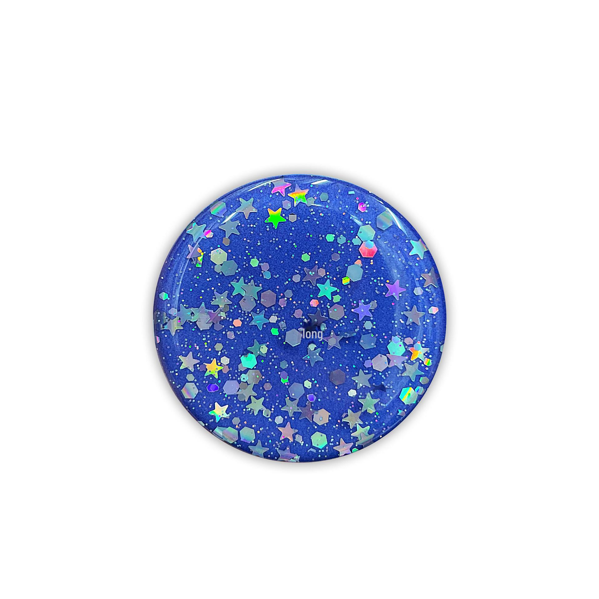 

Выдвижная настольная подставка Starry Sky для телефонов и планшетов - Включает наклейки Flashback королевский синий