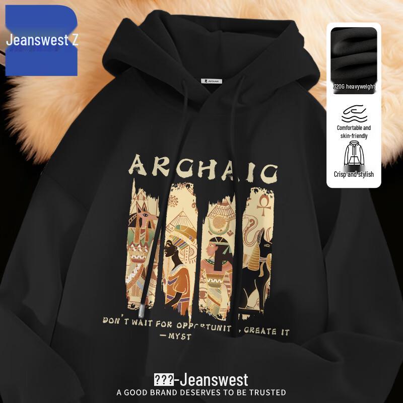 

Толстовка унисекс Jeanswest Z T1003 с принтом «Египетский идол», тяжелая 3XL