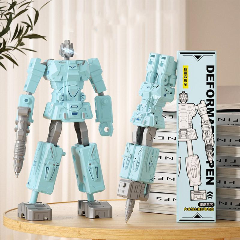 Creative Deformation Robot Pen Boy Creative Transformation Robot Action Figure Pen Novelty Stationery Gift For Kids Students