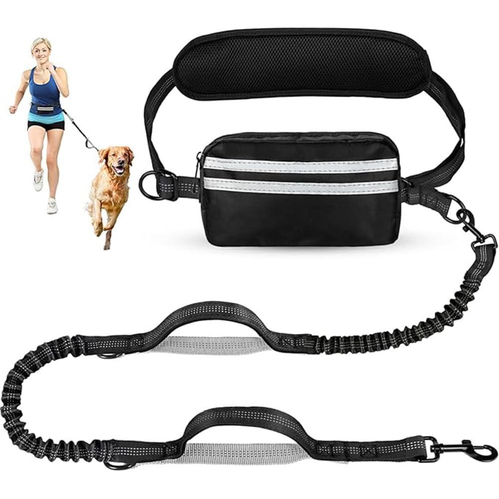 

Homie Pettie Dog Leash with Smartphone Storage Extendable Enhanced Lumbar Reduces Strain on the Suitable for Running and Fits Medium and Large