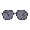 Fashion Vintage Yellow Pilot Sunglasses for Women Men Retro Tortoiseshell Double Bridge Square Aviation Sun Glasses UV400 S227
