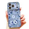 Magnetisch Für Magsafe Hülle Für iPhone 17 Pro Max Blau Rose Blumen Muster Hautgefühl Abdeckung Für iPhone 16 15 14 13 Pro Max