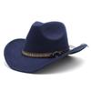 Cappello da Cowboy Occidentale per Uomo Donna in Feltro di Lana con Ampia Tesa Protezione Solare