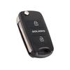 Replacement Car Remote Flip Folding Key Shell with 3 Buttons for Solaris