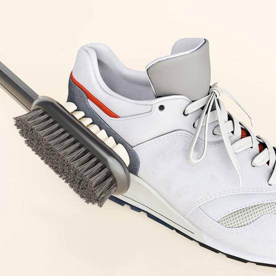 1/2/3Pcs Cleaning Brush Double-Sided Shoe Cleaning Brush with Hard Bristles And Soft Silicone Massage Bumps Shoe Cleaning Scrubber