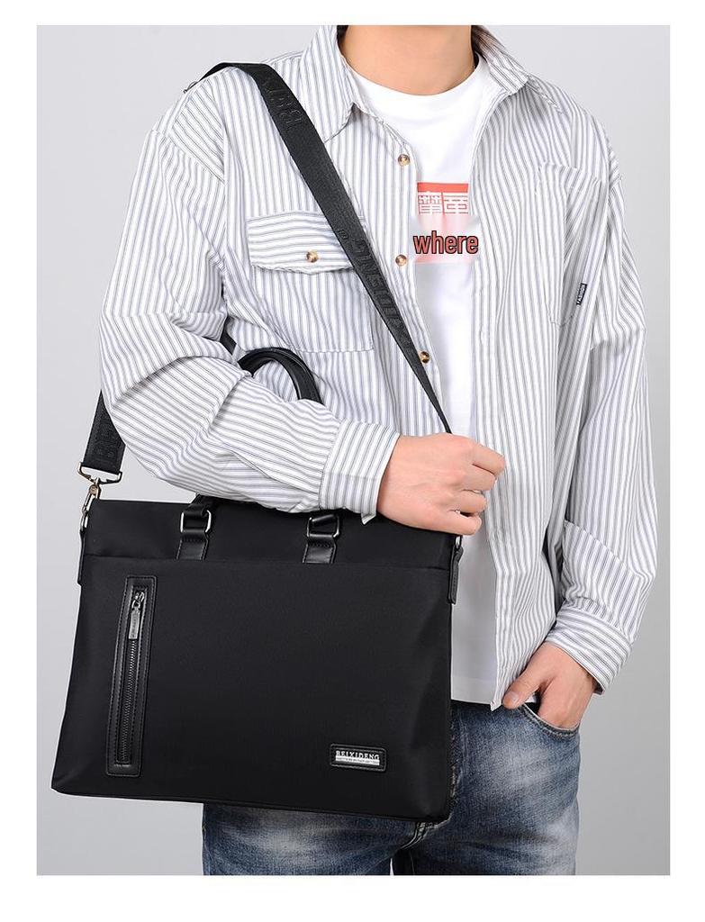 Men's Large Capacity Oxford Cloth Casual Briefcase and Crossbody Bag