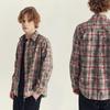 Spring and Autumn Men's Plaid Long Sleeve Retro Rave Loose Lap Collar Shirt Jacket