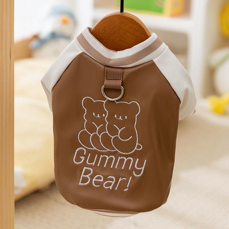 Puppy dog autumn and winter warm sports baseball jersey than bear Yorkshire teddy velvet cat pet cotton-padded jacket