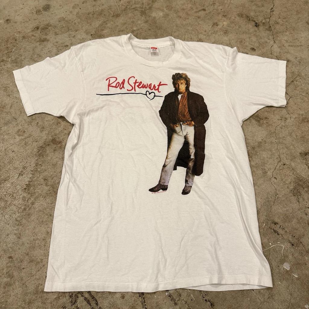 Vintage 90er Rod Stewart Vagabond Heart Tour T-Shirt Vtg Original Hanes 91 92 USA
