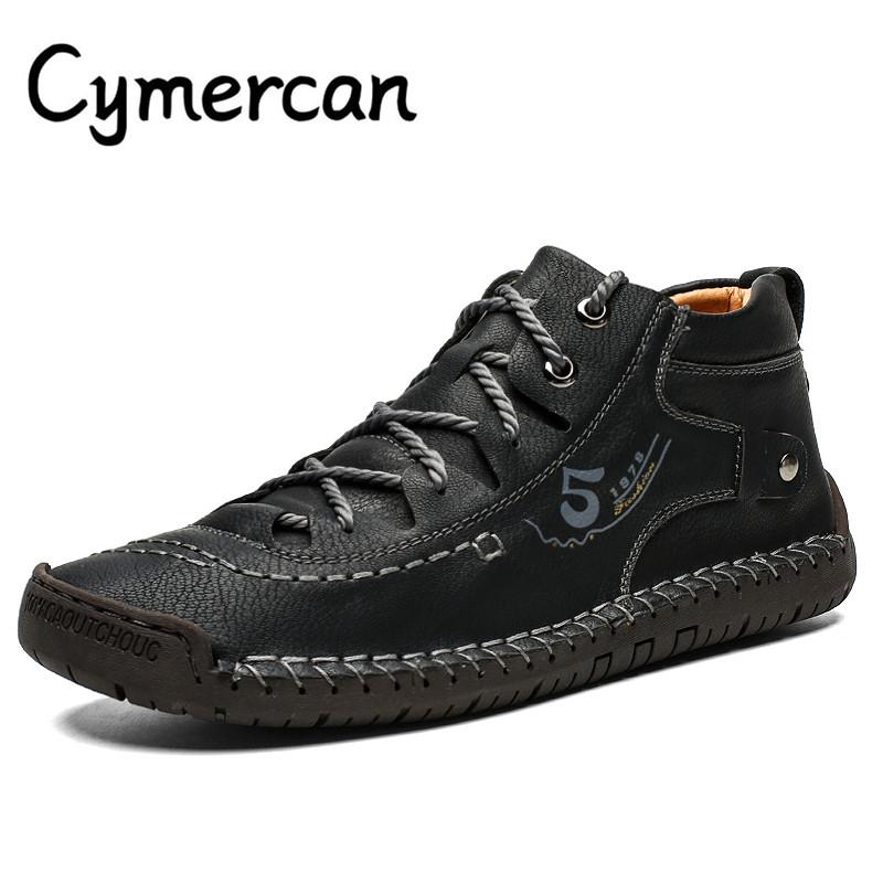 Fashion Handmade Large Size Men's Shoes Comfy Outdoor Work Casual Shoes Vintage Leather High Quality Hiking Men Sneakers Designer Flats