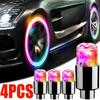 2/4/8pcs LED Tire Valve Stem Caps Neon Light Waterproof Wheel Spoke Lights LED Tire Lamp for Motorcycle Bicycle Car Accessories