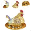 Chicken Figure Nist Hen Statue of Unique Classic Jewelry Organizer Chickens Ornament for Garden Home