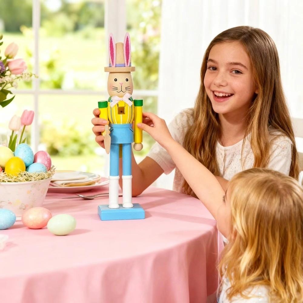 Smooth Easter Rabbit Nutcracker Cute Easter Rabbit Ornament  Festive Celebration