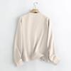 Women's Solid Color Liquid Cotton Loose And Versatile Single Breasted Casual Pocket Hoodie Jacket