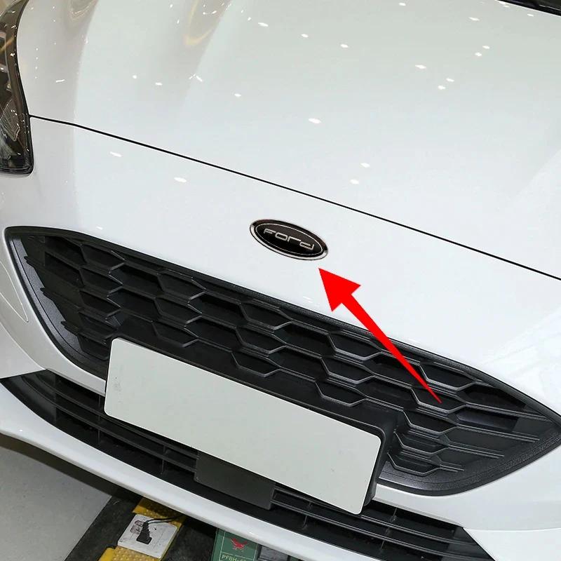 BBAO9 11.5cm Car Front Hood Bonnet Logo Emblem Rear Trunk Badge Sticker for Ford Kuga Focus Fiesta Edge Ranger Escape Mondeo Fusion 2