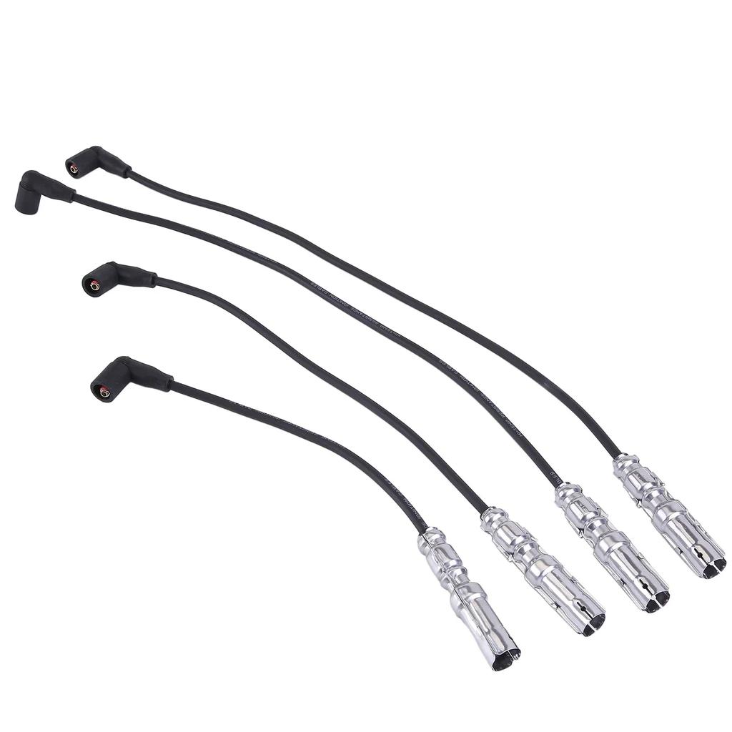 4-teiliges Zündkabelset 06A905409M 06A905409P Kompatibel für 3 A4 Seat ALTEO EXEO SKODA OCTAVIA VW GOLF 4 5 6 1.6 2.0