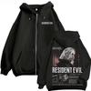 Resident Evil Game Theme Zipper Hoodie Retro Street Style Men's and Women's Zipper Hoodie Street Fashion