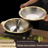 Dun Dian Thickened Stainless Steel Induction Hot Pot with Gold Rim