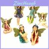 Garden Resin Fairy Figurine Set With Sculpting And Polishing For Home Decor Gift