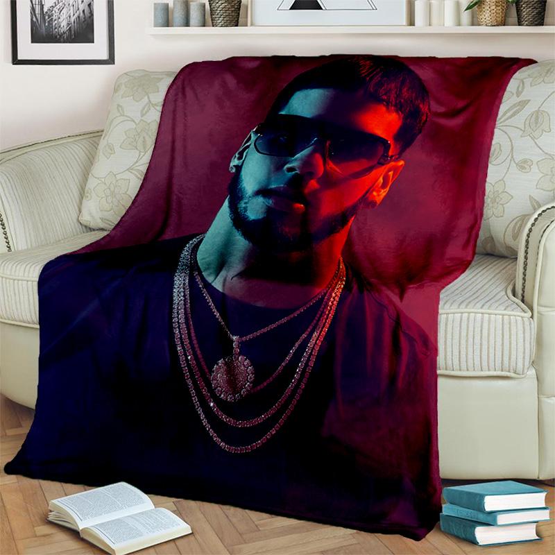 Free Anuel AA Rapero Hip Hop Singer Manta, manta suave para el hogar, dormitorio, cama, sofá, picnic, viaje, oficina, manta para niños