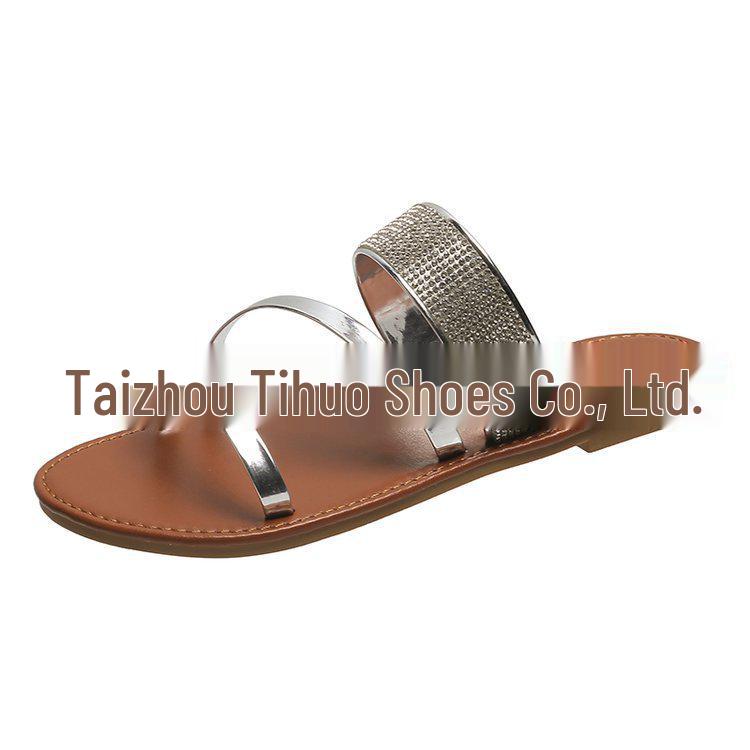 Women s Glossy Flat Slippers, Plus Size 43 - Summer 2021 Collection 41