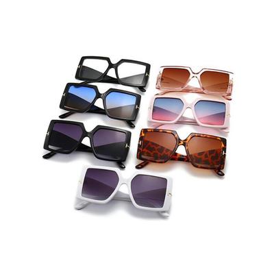 Square Sunglasses Women Black Oversized Sun Glasses Female Retro Vintage Big Frame Gradient Mirror EMA