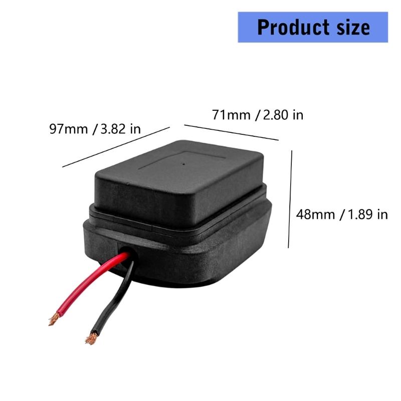 2pcs DIY Adapter Power Tool Accessories Battery Adapter With Wire Connector Discharge Port Output Dock Power Connector