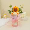 Handmade Knitted Yarn Sunflower Bouquet Mini Hug Teacher's Day Gift