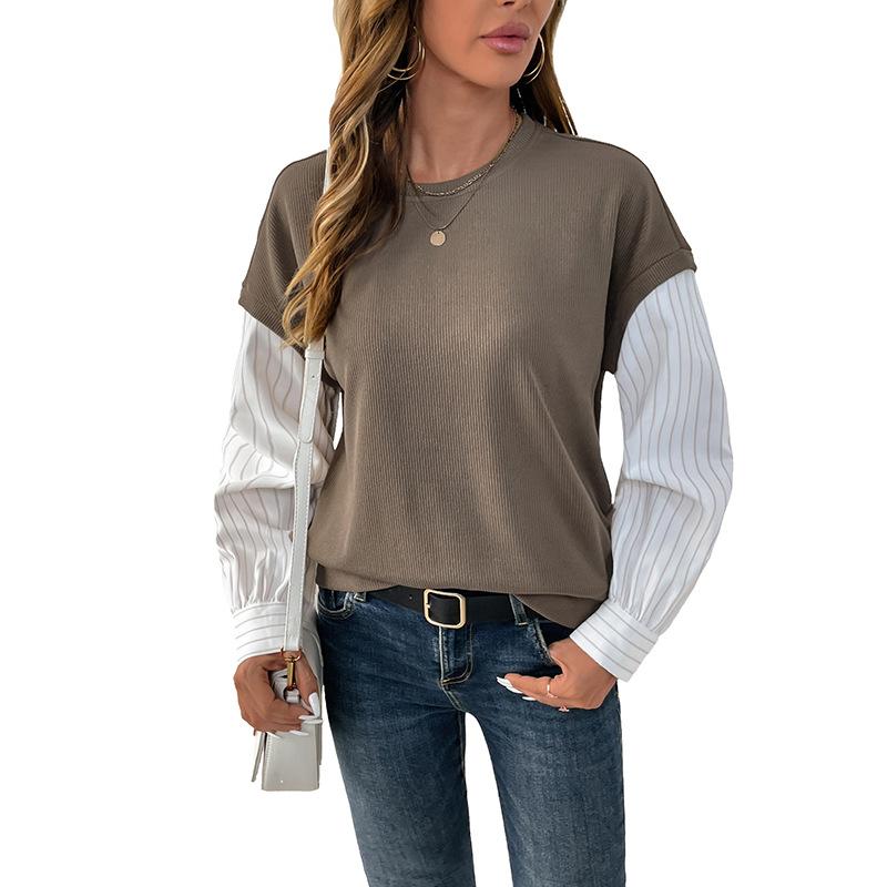 Осенняя женская повседневная толстовка больших размеров с длинным рукавом и круглым — фото 6